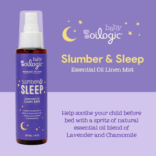 Slumber & Sleep Spray for Babies & Toddlers - Aromatherapy Linen Spray with 100% Pure Essential Oils Sleep, Comfort, & Wellness Blends - Pediatrician-Tested Baby Essentials for Bedtime, 2-Pack
