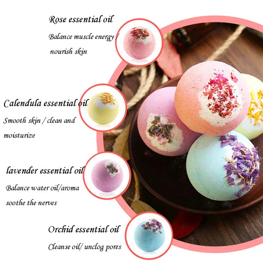 Essential Oil Bath Salts Ball Cleaning Body Exfoliating Moisturizing Bubble Balls Bathtub Bath Ball Shower Accessories