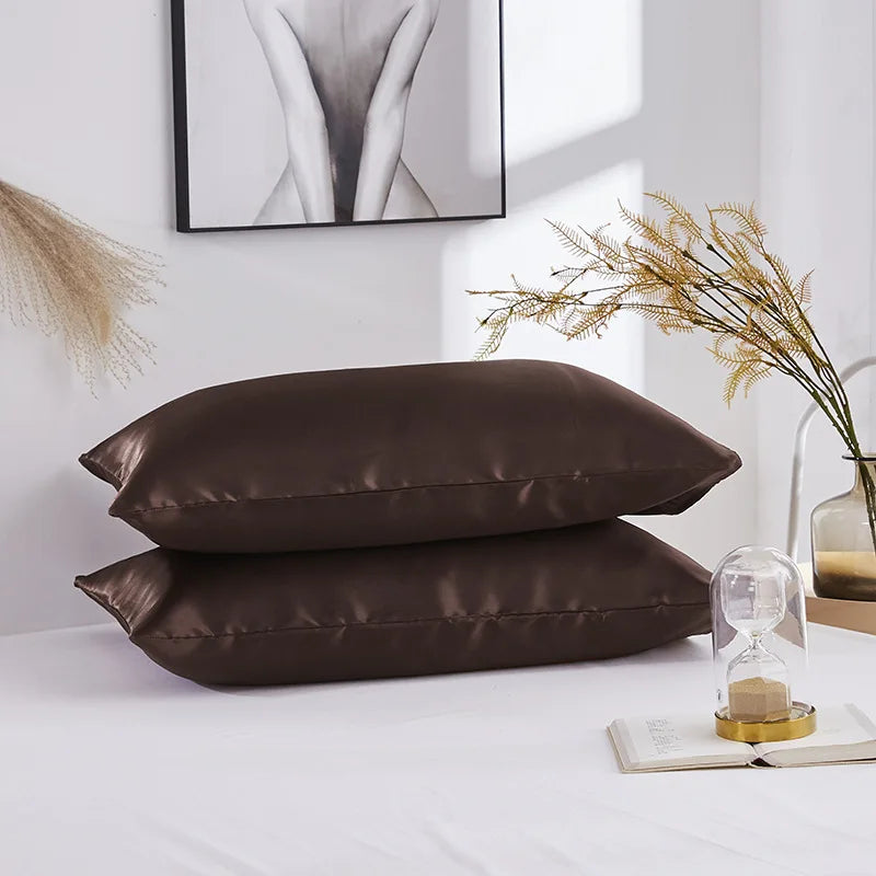 Silky Satin Pillowcases - 1 Pair