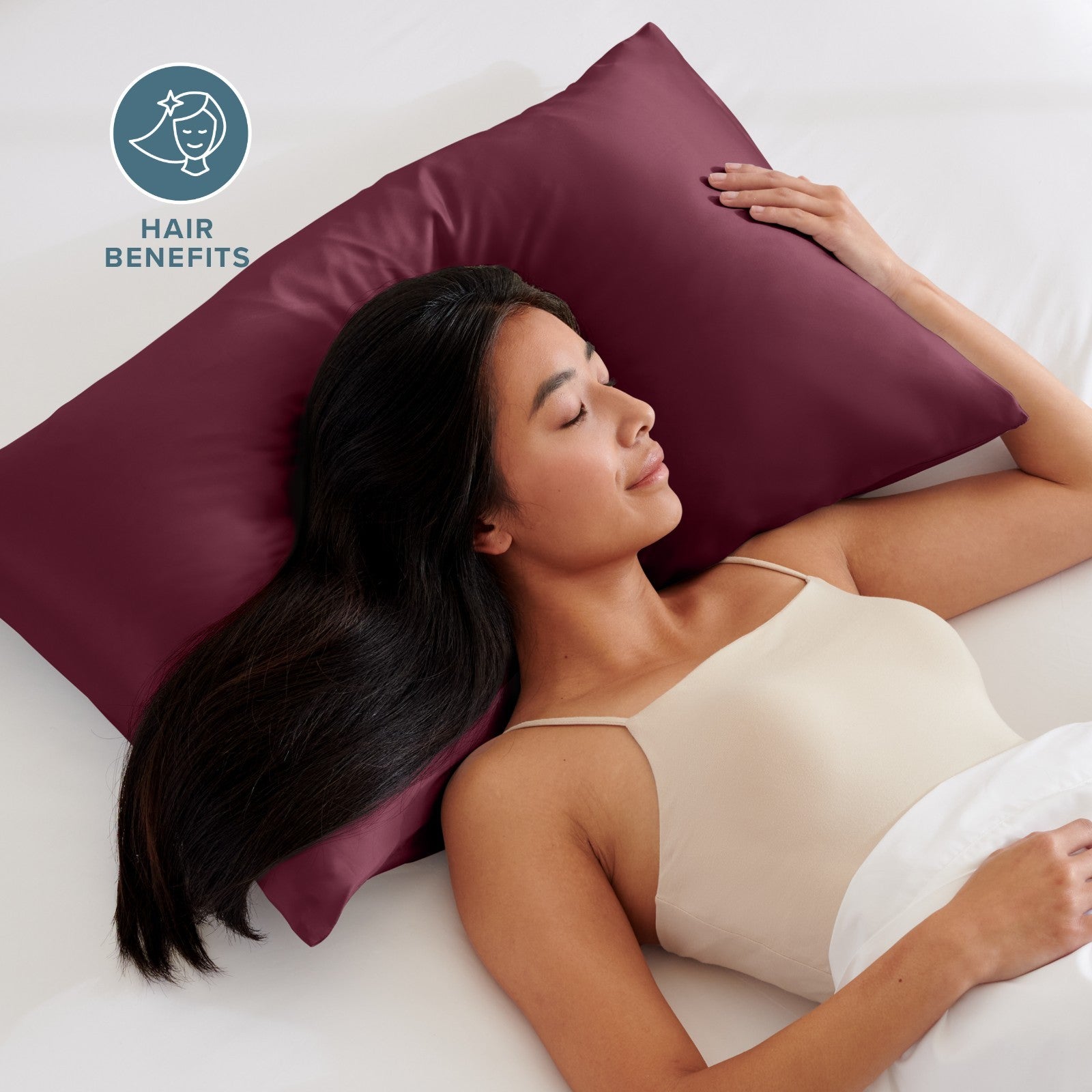 Bare Home Poly Satin Pillowcases for Hair and Skin - 2 Pack - Luxury Pillowcases