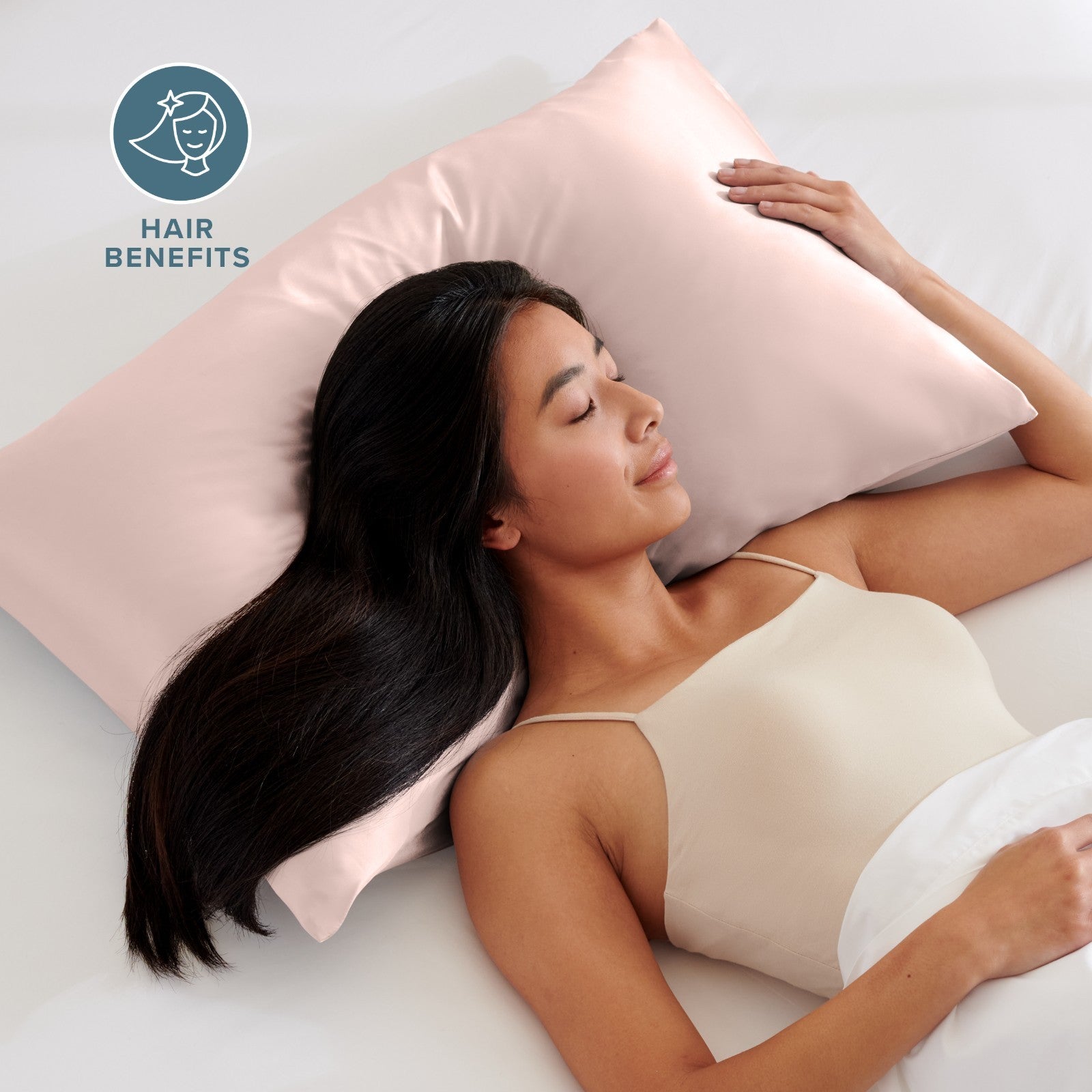 Bare Home Poly Satin Pillowcases for Hair and Skin - 2 Pack - Luxury Pillowcases
