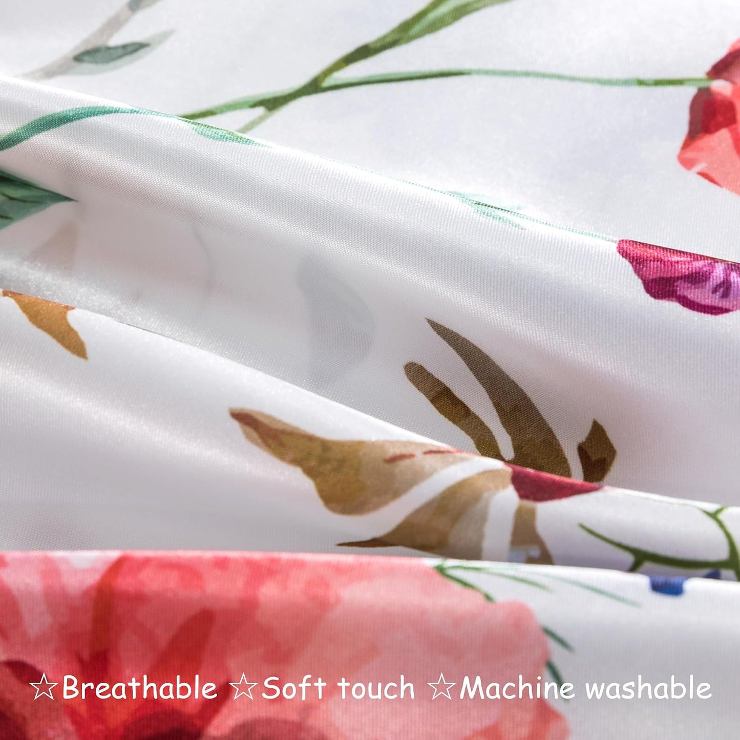 Satin Pillowcase for Hair and Skin, Super Soft and Cooling Similar to Silk Pillow Cases 2 Pack with Envelope Closure Standard Size Satin Pillow Covers, Gifts for Women(20"X26", Floral)