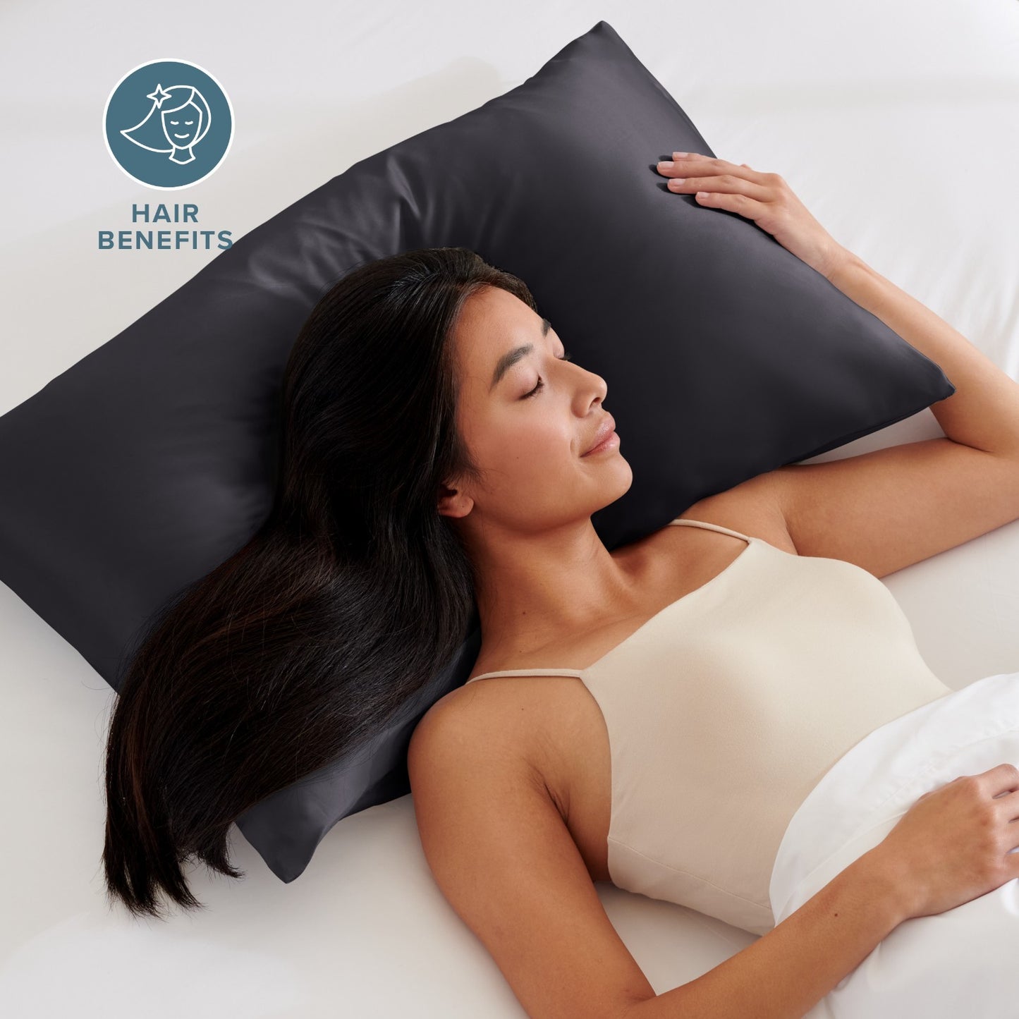 Bare Home Poly Satin Pillowcases for Hair and Skin - 2 Pack - Luxury Pillowcases