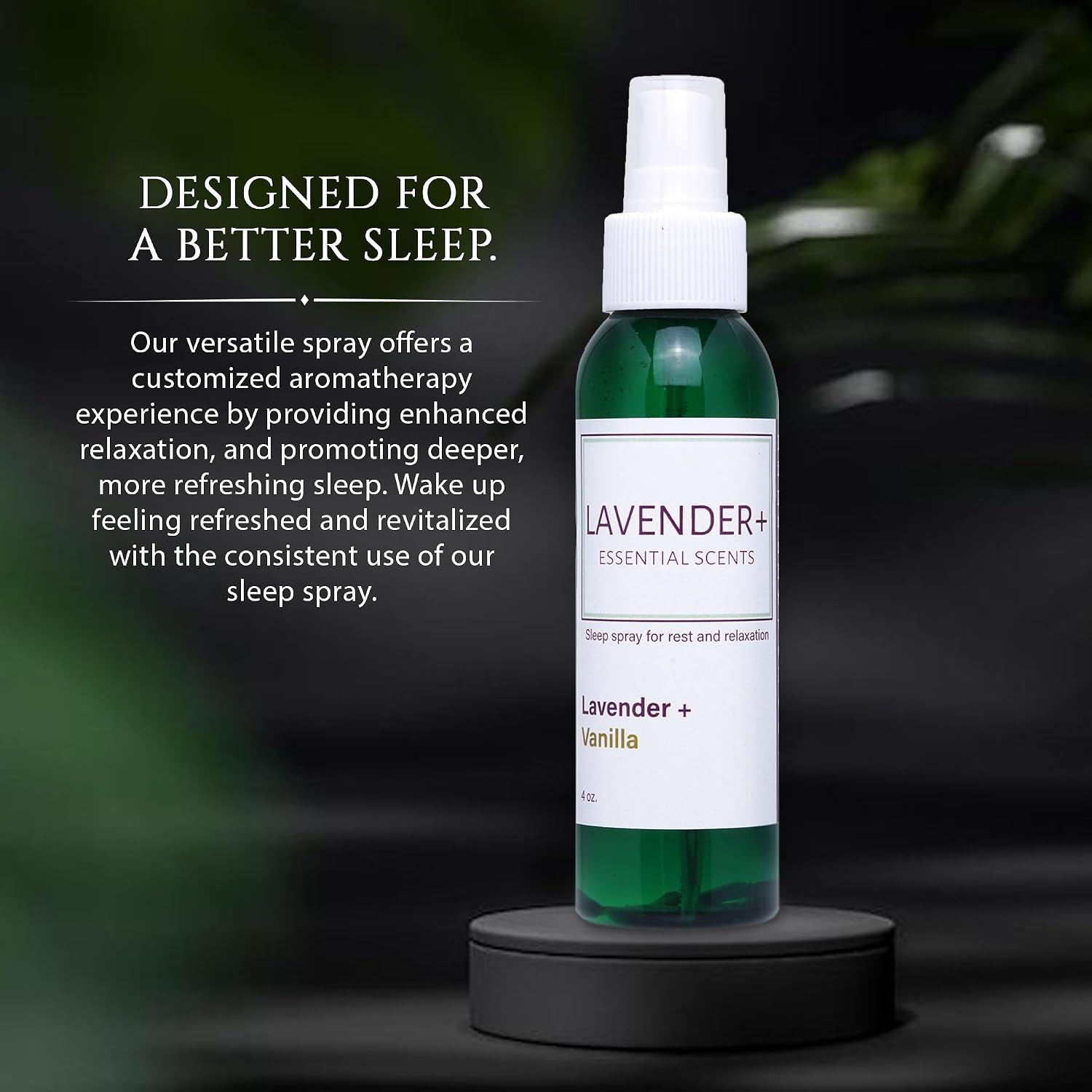 Lavender Sleep Spray for Pillows, Linens & Pajamas – Natural Calming Lavender & Vanilla Aromatherapy Mist with Amethyst & Reiki Energy. Deep Sleep + Bedtime Relaxation for Adults & Kids. 4 Ounce (1)