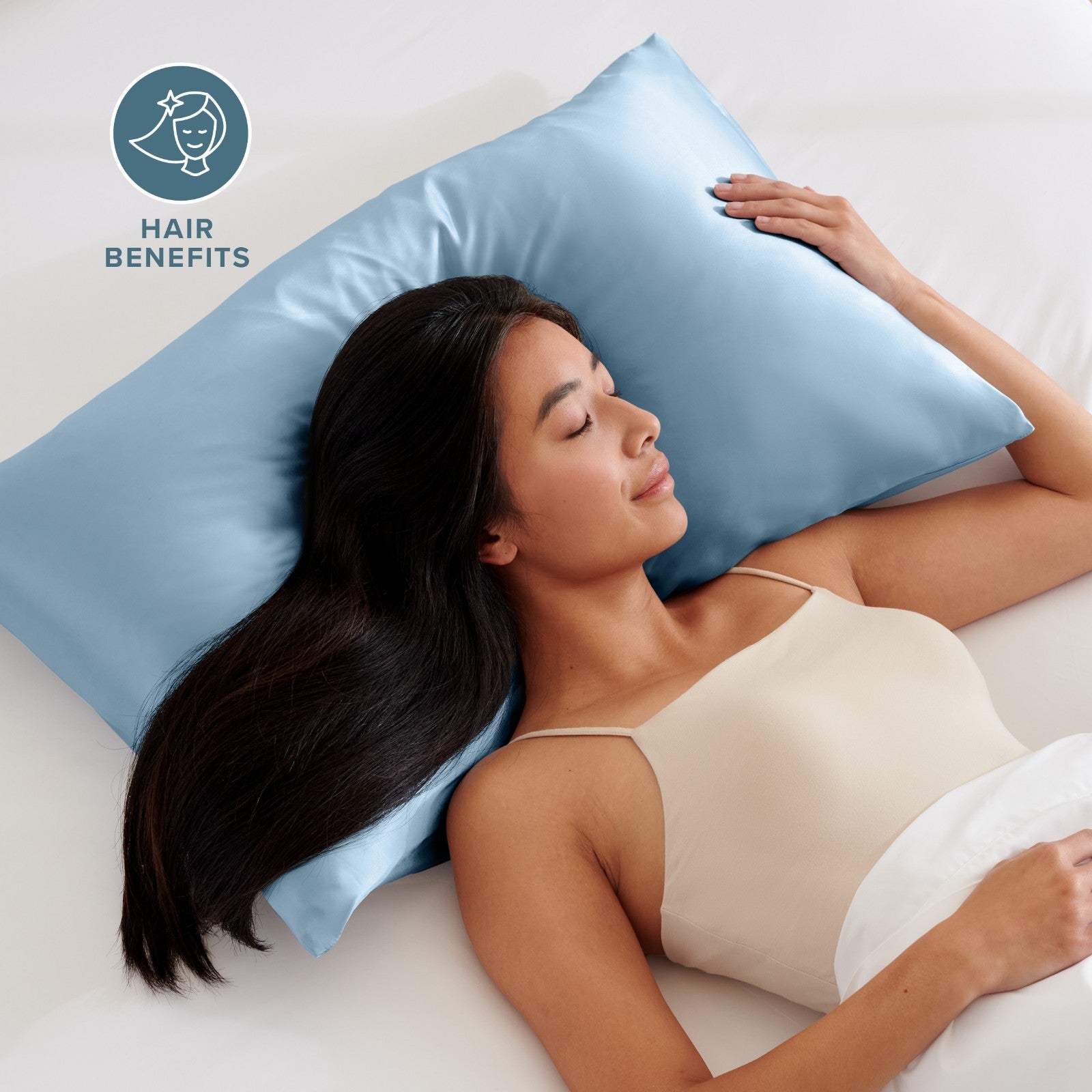 Bare Home Poly Satin Pillowcases for Hair and Skin - 2 Pack - Luxury Pillowcases