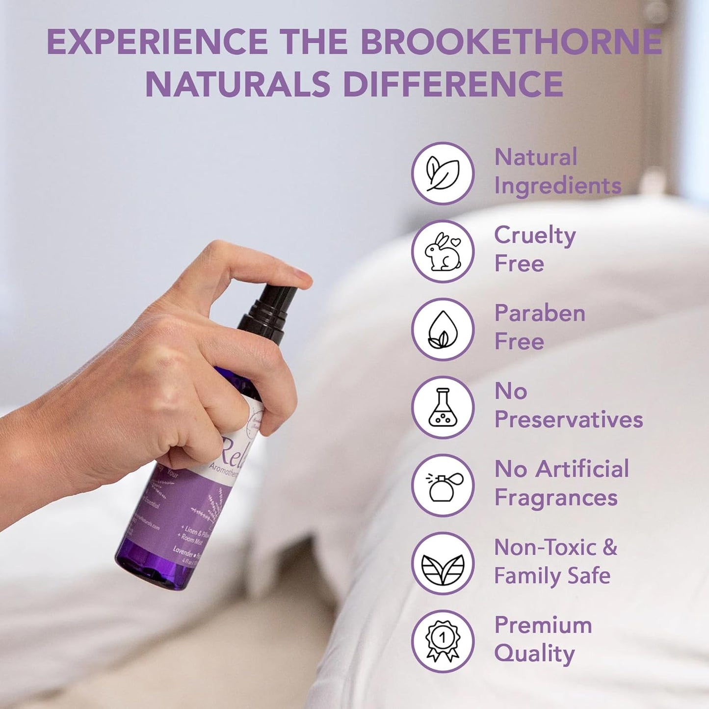 Relax Lavender Spray for Sleep, Natural Linen Spray for Bedding, Perfect Lavender Pillow Spray for Sleep. Aromatherapy Bed Spray with Lavender & Peppermint Essential Oils by  4Oz