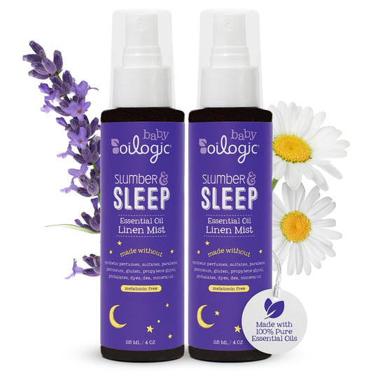Slumber & Sleep Spray for Babies & Toddlers - Aromatherapy Linen Spray with 100% Pure Essential Oils Sleep, Comfort, & Wellness Blends - Pediatrician-Tested Baby Essentials for Bedtime, 2-Pack
