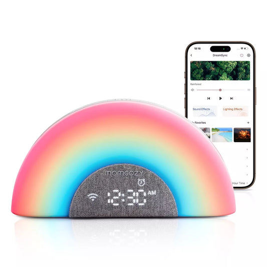 Momcozy Dreamsync Sound Machine: Nature, White Noise, Sound, Light Therapy