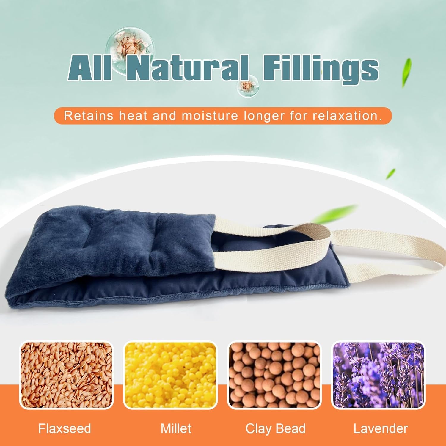 Heating Pad for Neck Shoulders and Back Microwavable Wrap Weighted Neck Warmer 32X5In Microwave Heat Wrap Rice Beanbag Lavender Scented 1.5Pounds