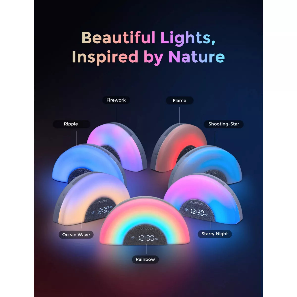 Momcozy Dreamsync Sound Machine: Nature, White Noise, Sound, Light Therapy