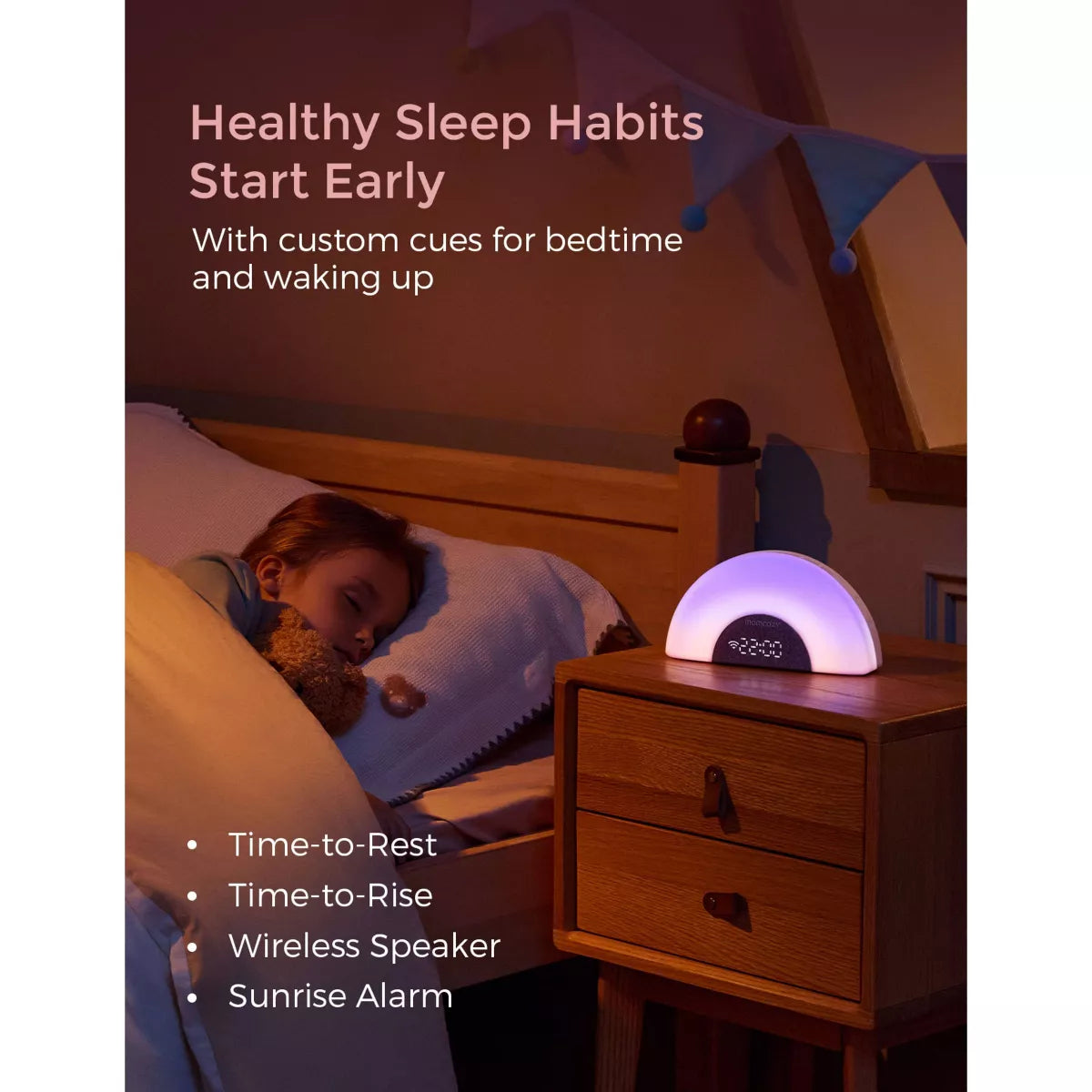 Momcozy Dreamsync Sound Machine: Nature, White Noise, Sound, Light Therapy