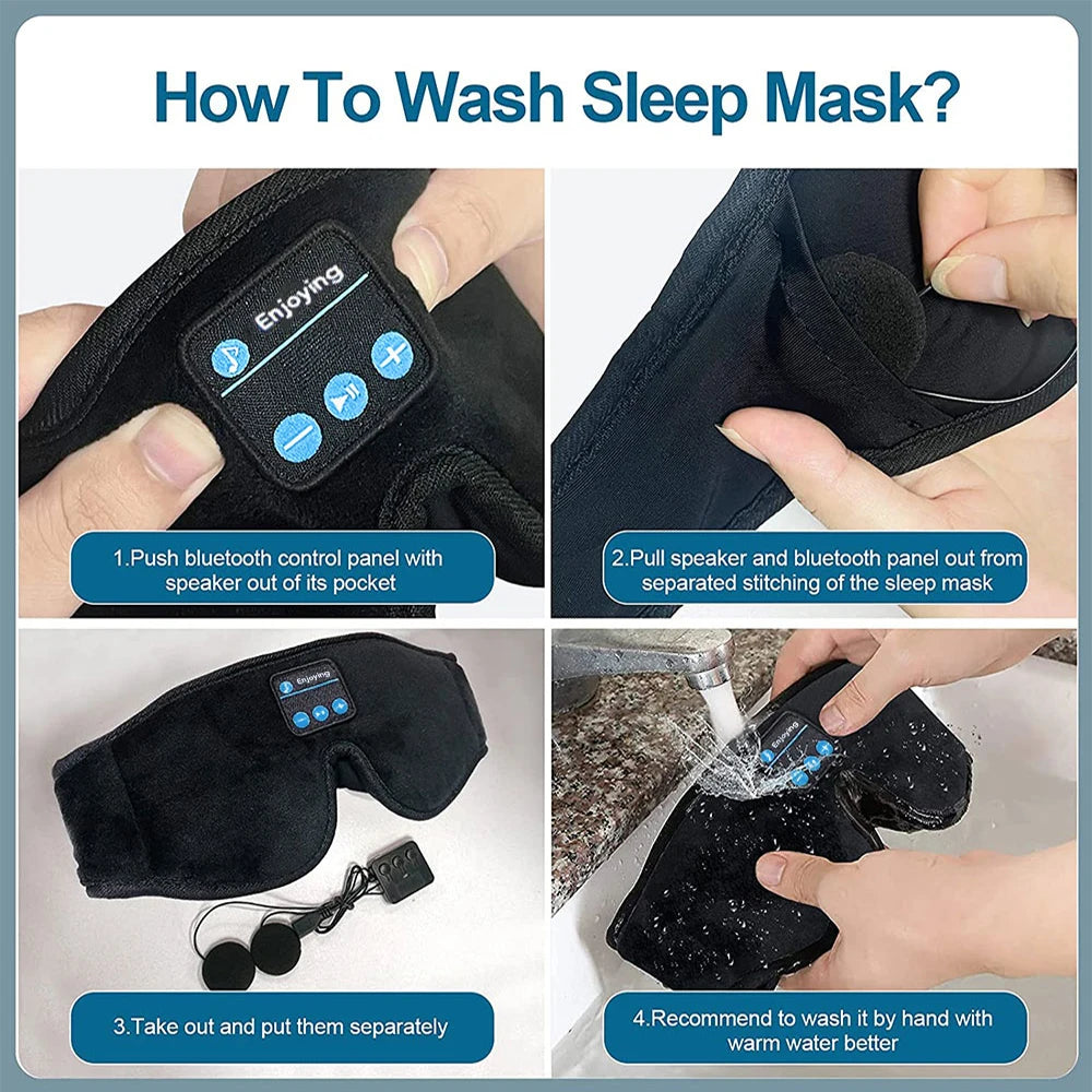 Eye Mask with Bluetooth Headphones