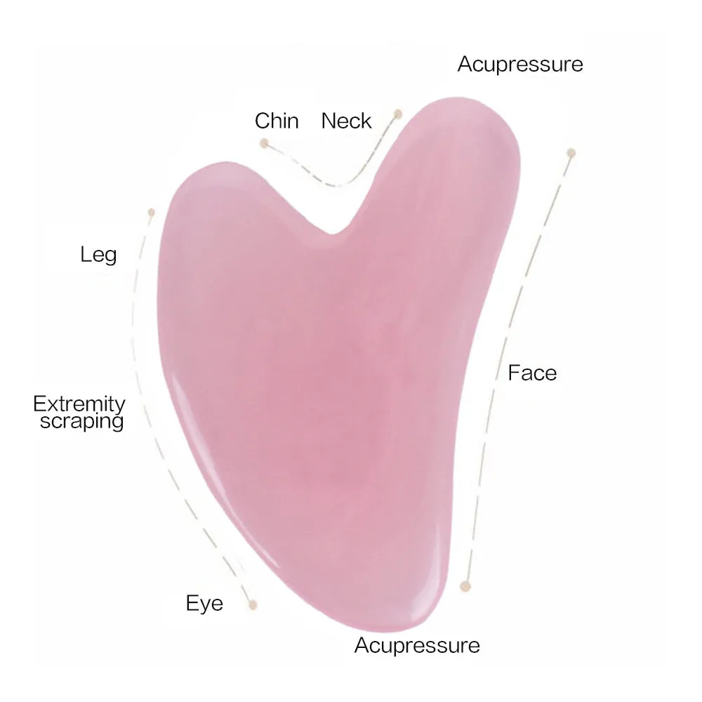 1Pc Pink Quartz Roller for Face