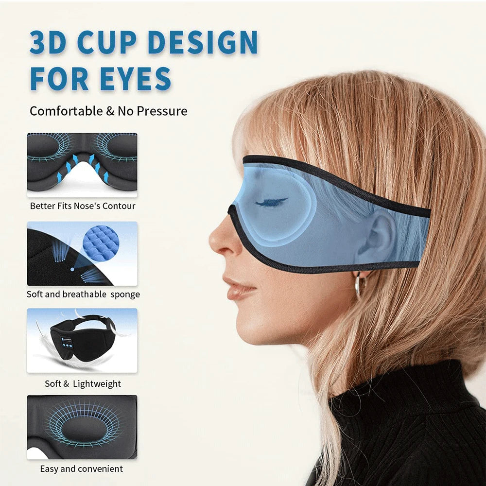 Eye Mask with Bluetooth Headphones