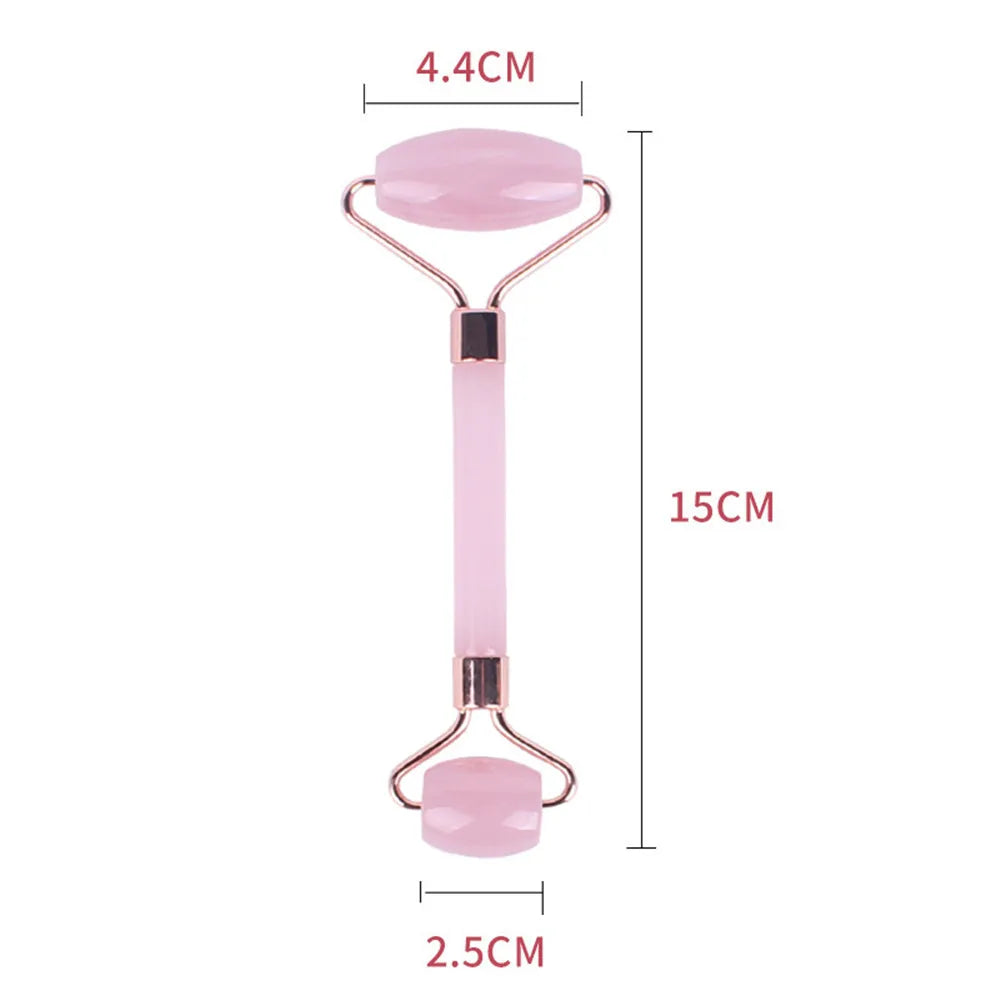 1Pc Pink Quartz Roller for Face