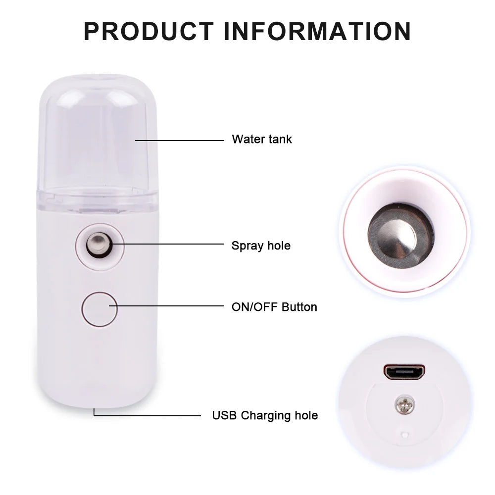 Portable USB Rechargeable Nano Mist Sprayer