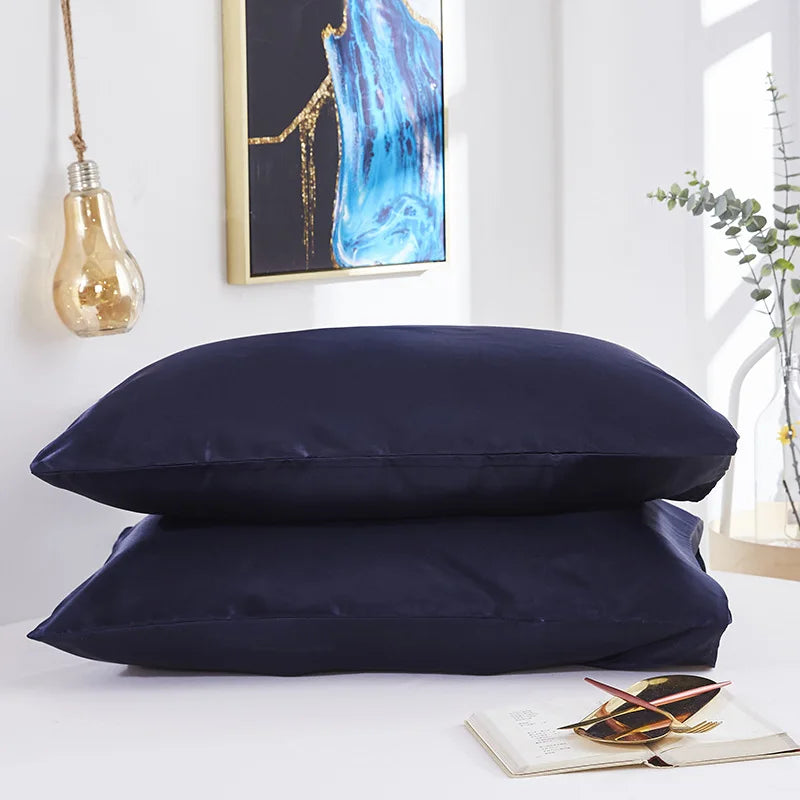 Silky Satin Pillowcases - 1 Pair