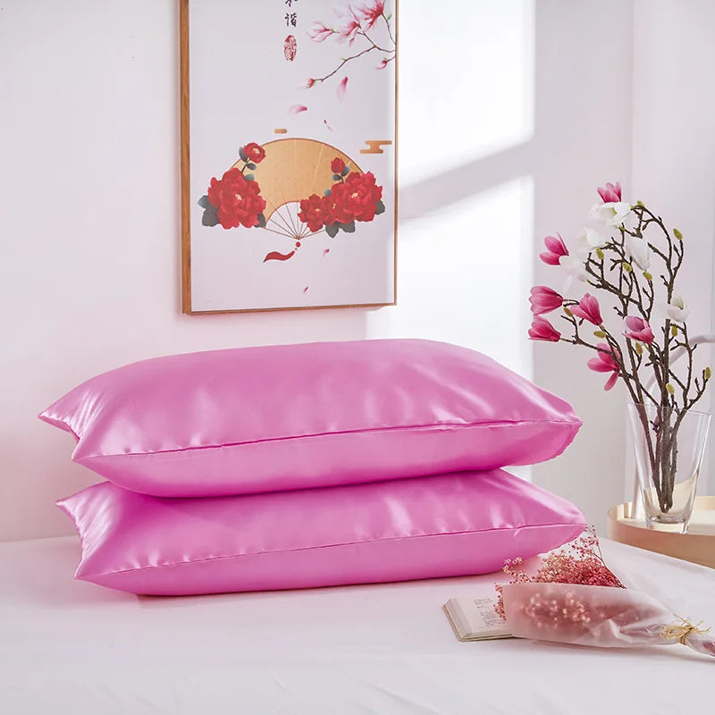 Silky Satin Pillowcases - 1 Pair