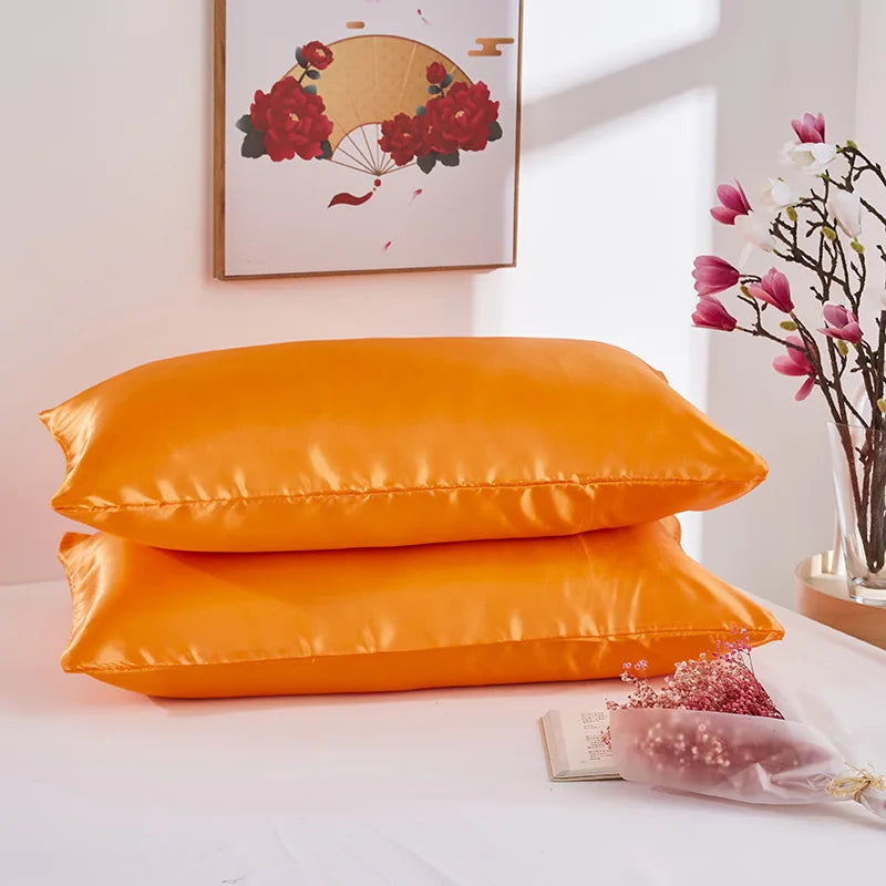 Silky Satin Pillowcases - 1 Pair
