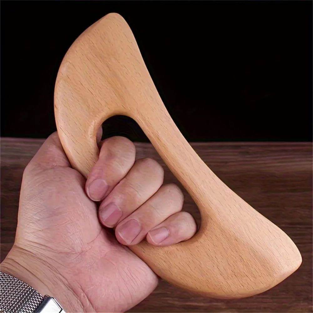 1 Piece of Wooden Gua Sha Massage Tool