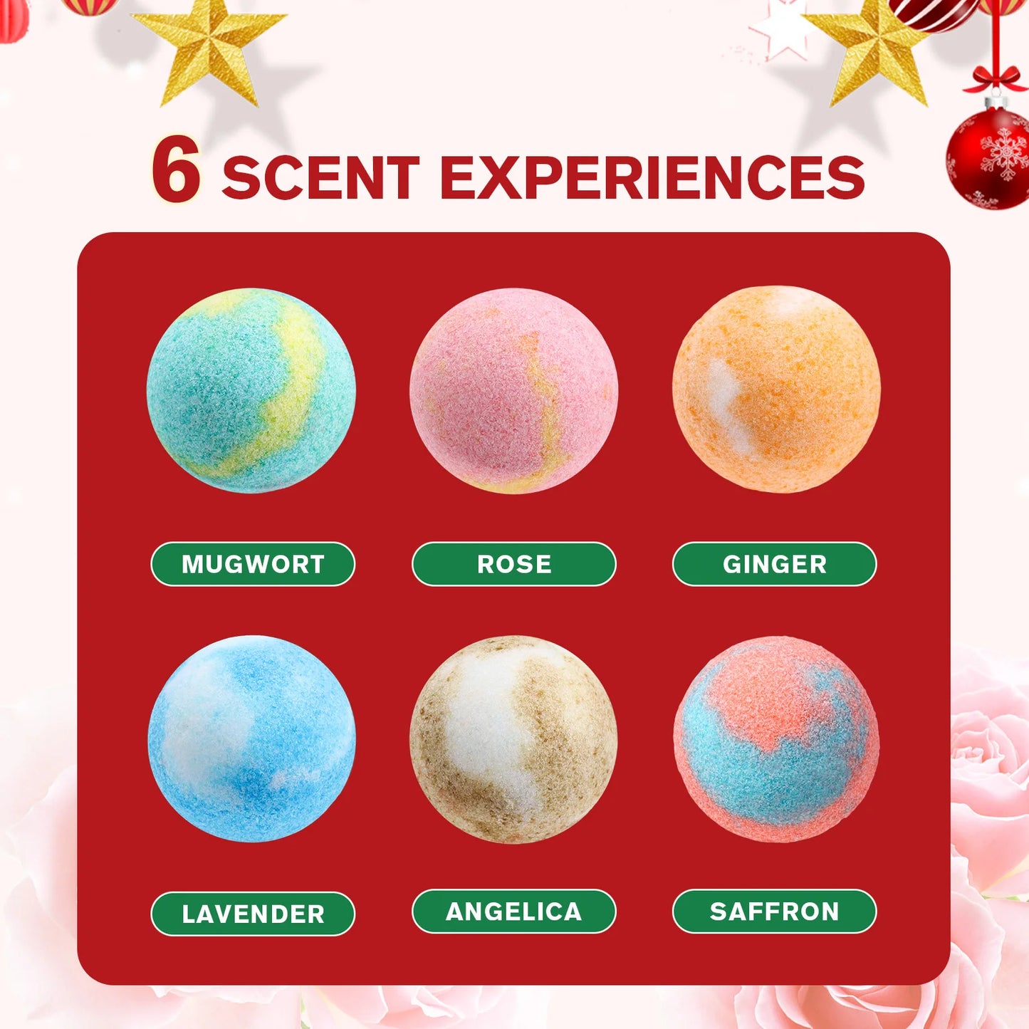 12 Pcs Christmas Bath Bomb Set