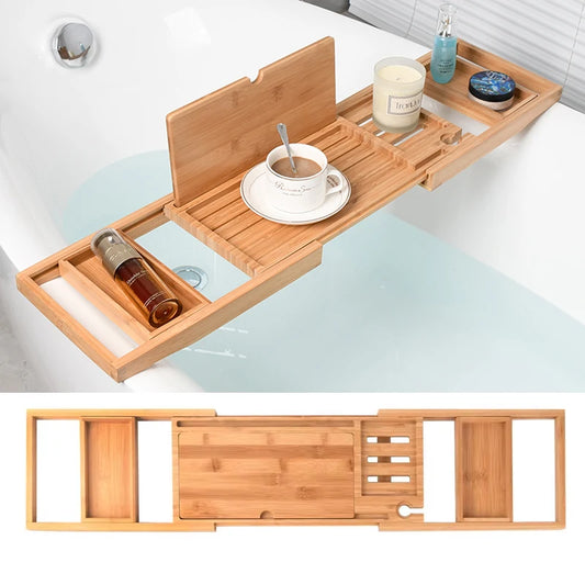 Expandable Wooden Bathtub Tray