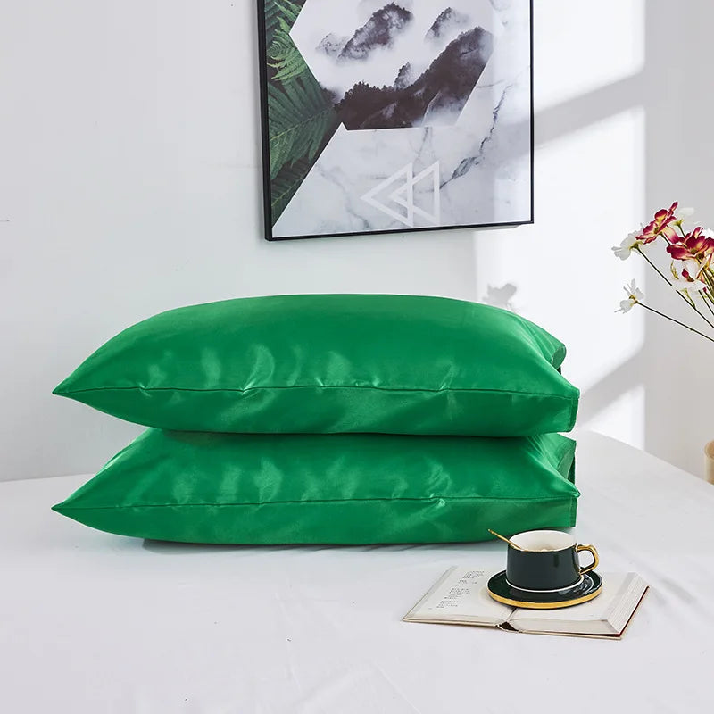 Silky Satin Pillowcases - 1 Pair