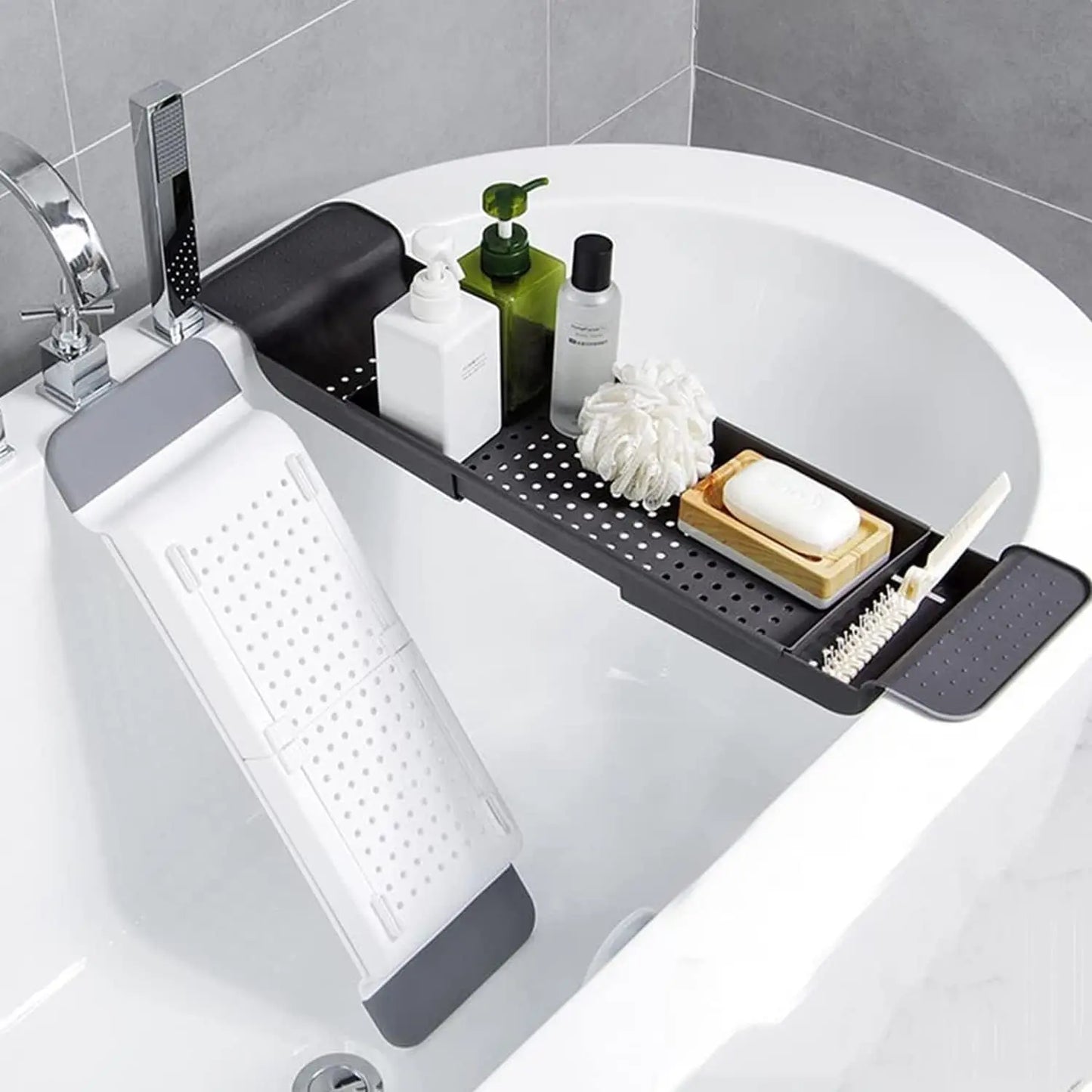 Expandable Bathtub Caddy Tray