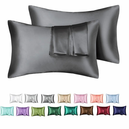 Silky Satin Pillowcases - 1 Pair