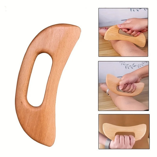 1 Piece of Wooden Gua Sha Massage Tool