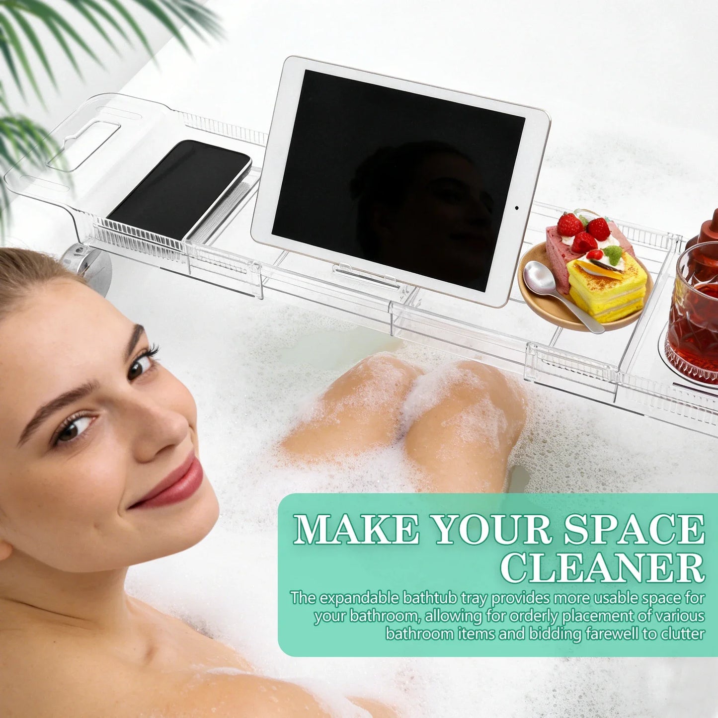 Expandable Bathtub Caddy Tray