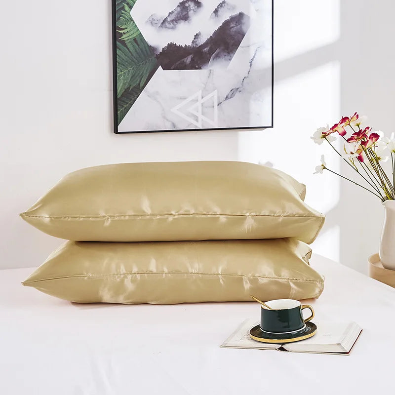 Silky Satin Pillowcases - 1 Pair