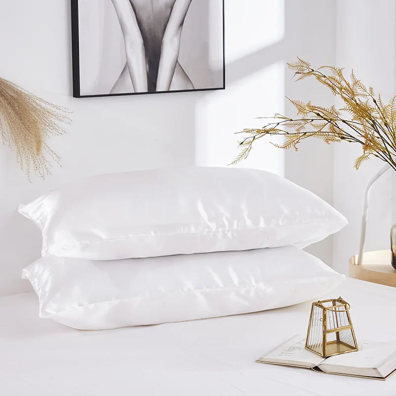 Silky Satin Pillowcases - 1 Pair