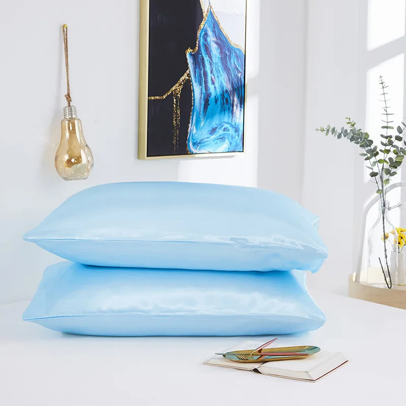 Silky Satin Pillowcases - 1 Pair