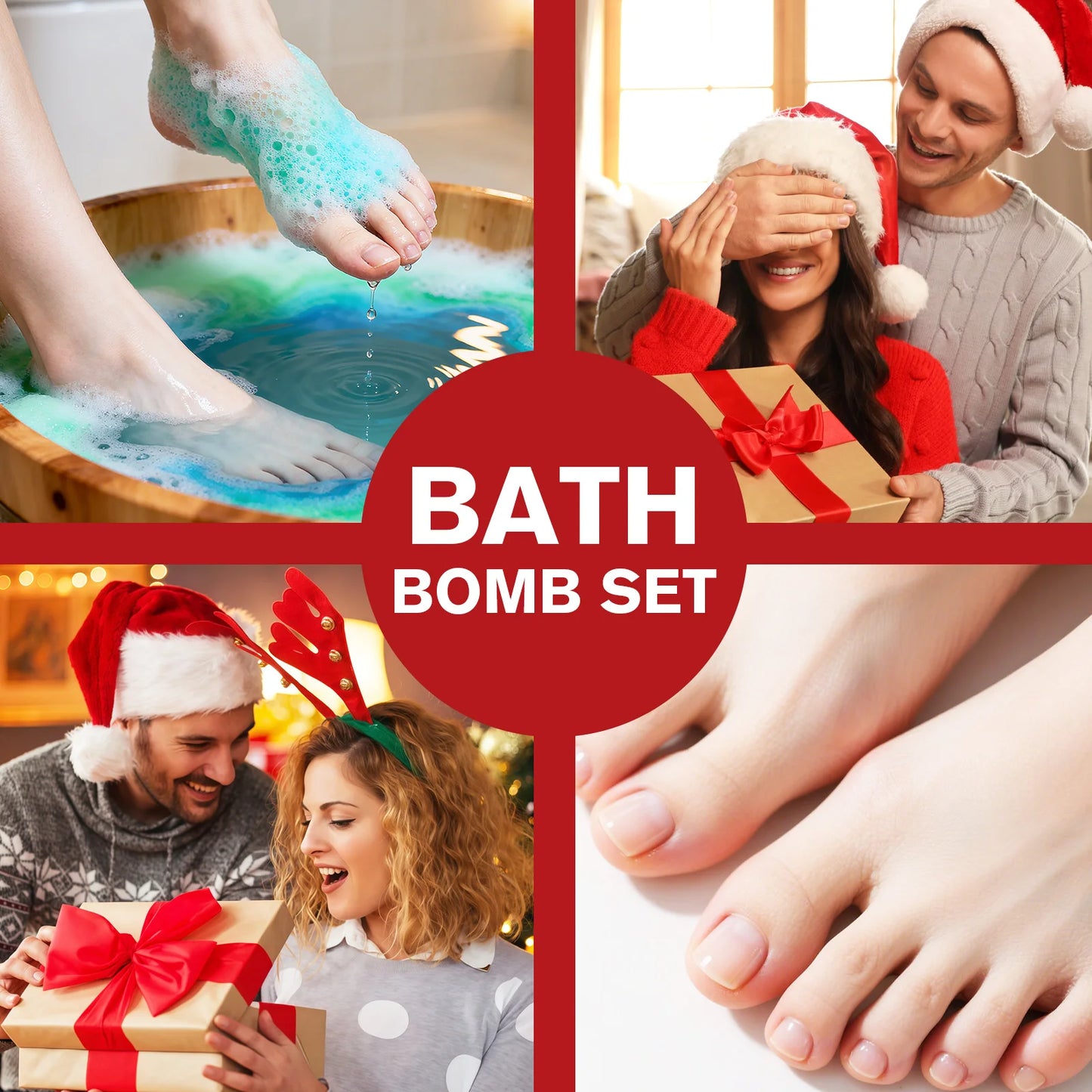 12 Pcs Christmas Bath Bomb Set