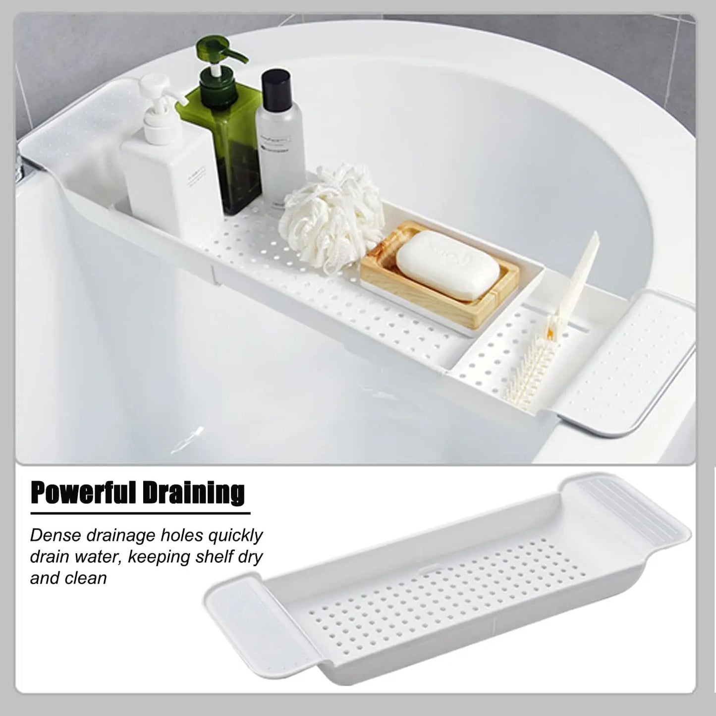 Expandable Bathtub Caddy Tray