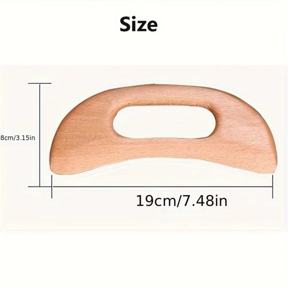 1 Piece of Wooden Gua Sha Massage Tool