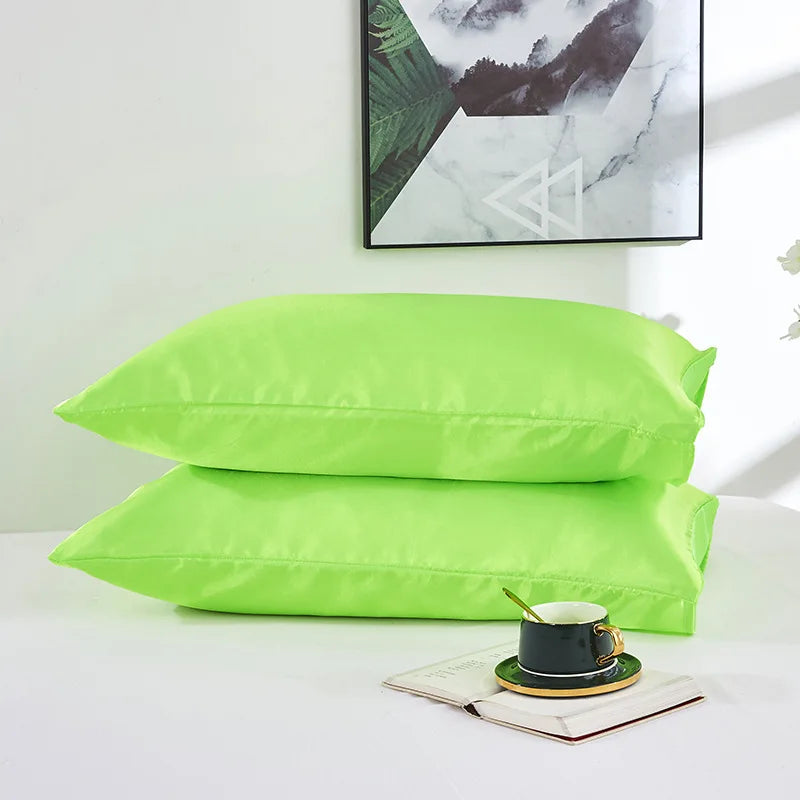 Silky Satin Pillowcases - 1 Pair