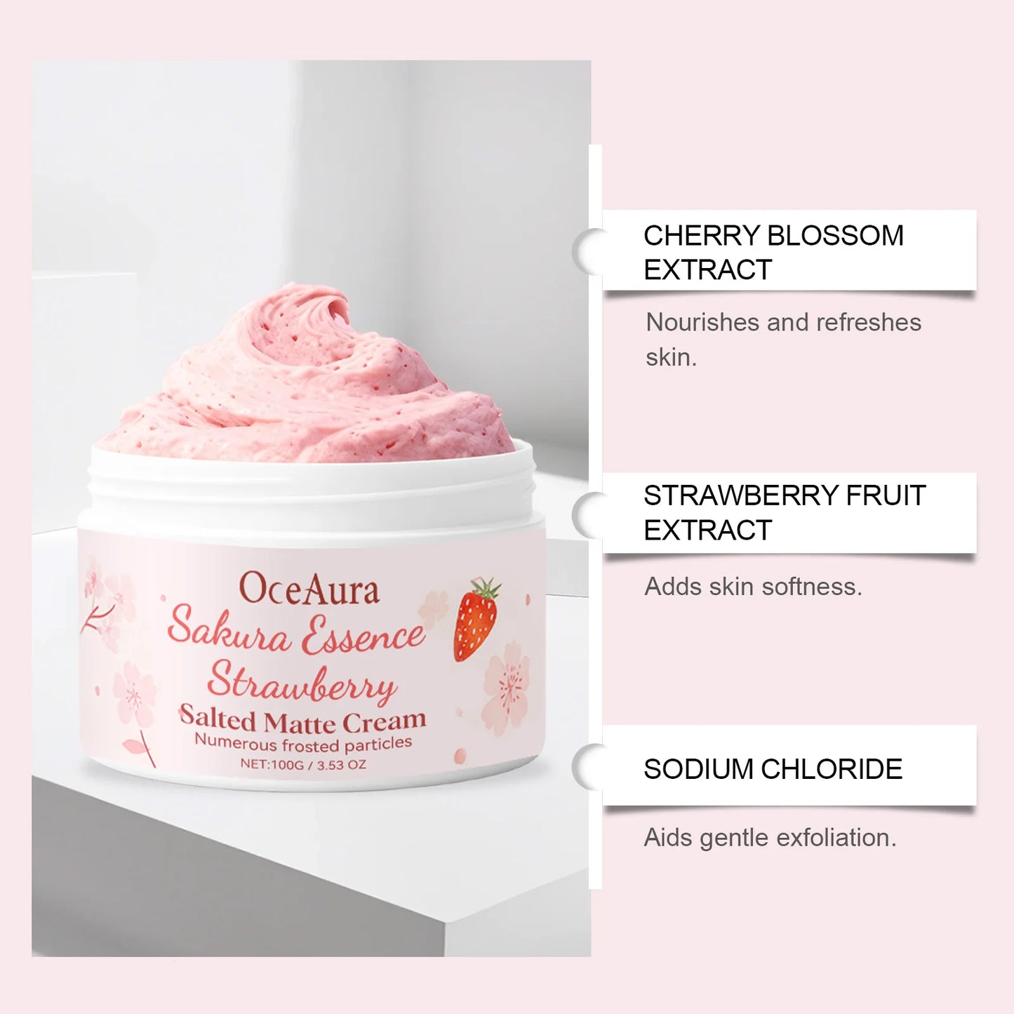 Strawberry Body Scrub Cream
