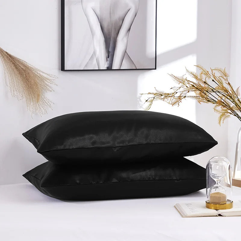 Silky Satin Pillowcases - 1 Pair