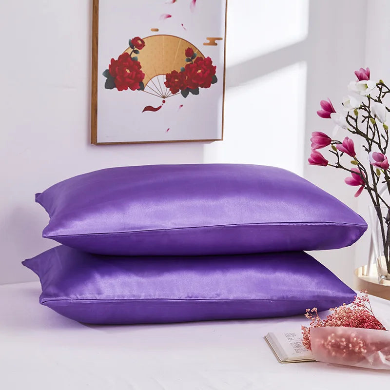 Silky Satin Pillowcases - 1 Pair
