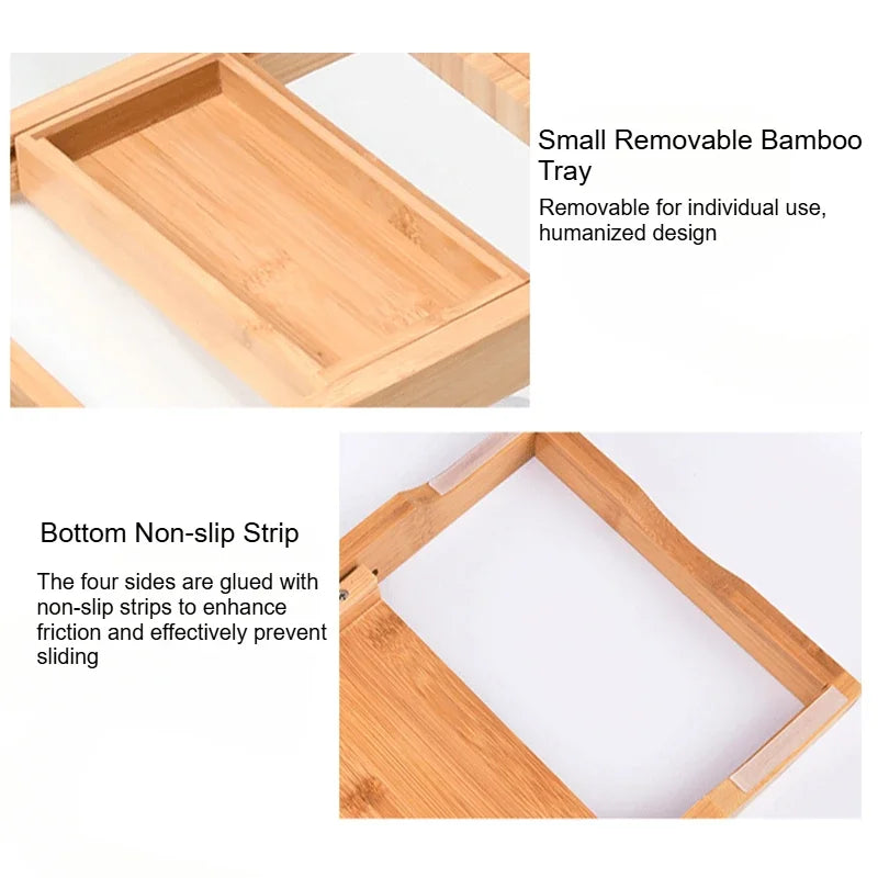 Expandable Wooden Bathtub Tray