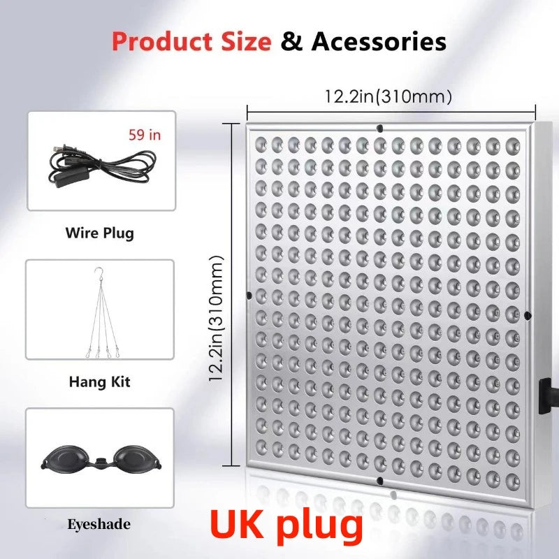 LED Red Light Therapy Panel Lamp