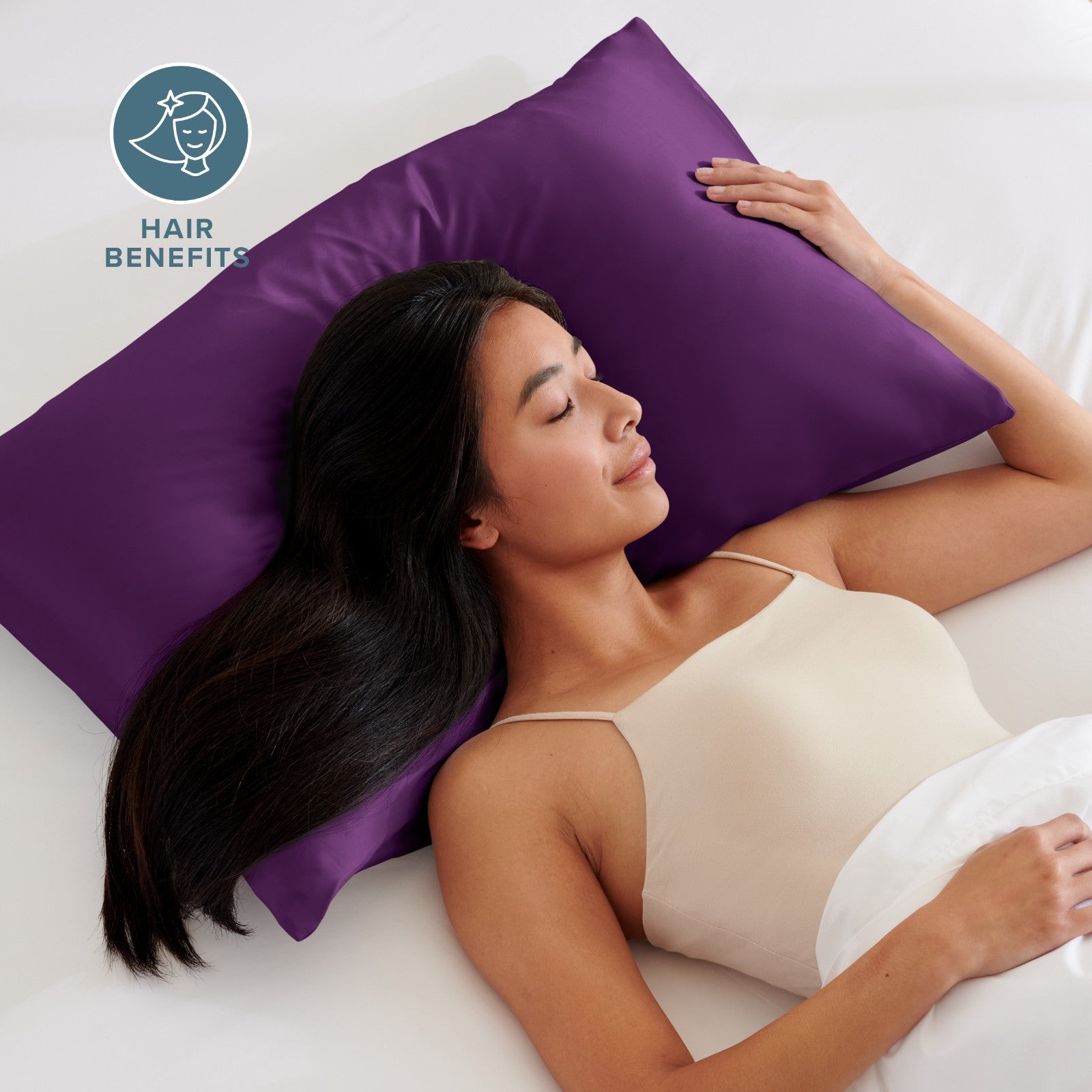 Bare Home Poly Satin Pillowcases for Hair and Skin - 2 Pack - Luxury Pillowcases