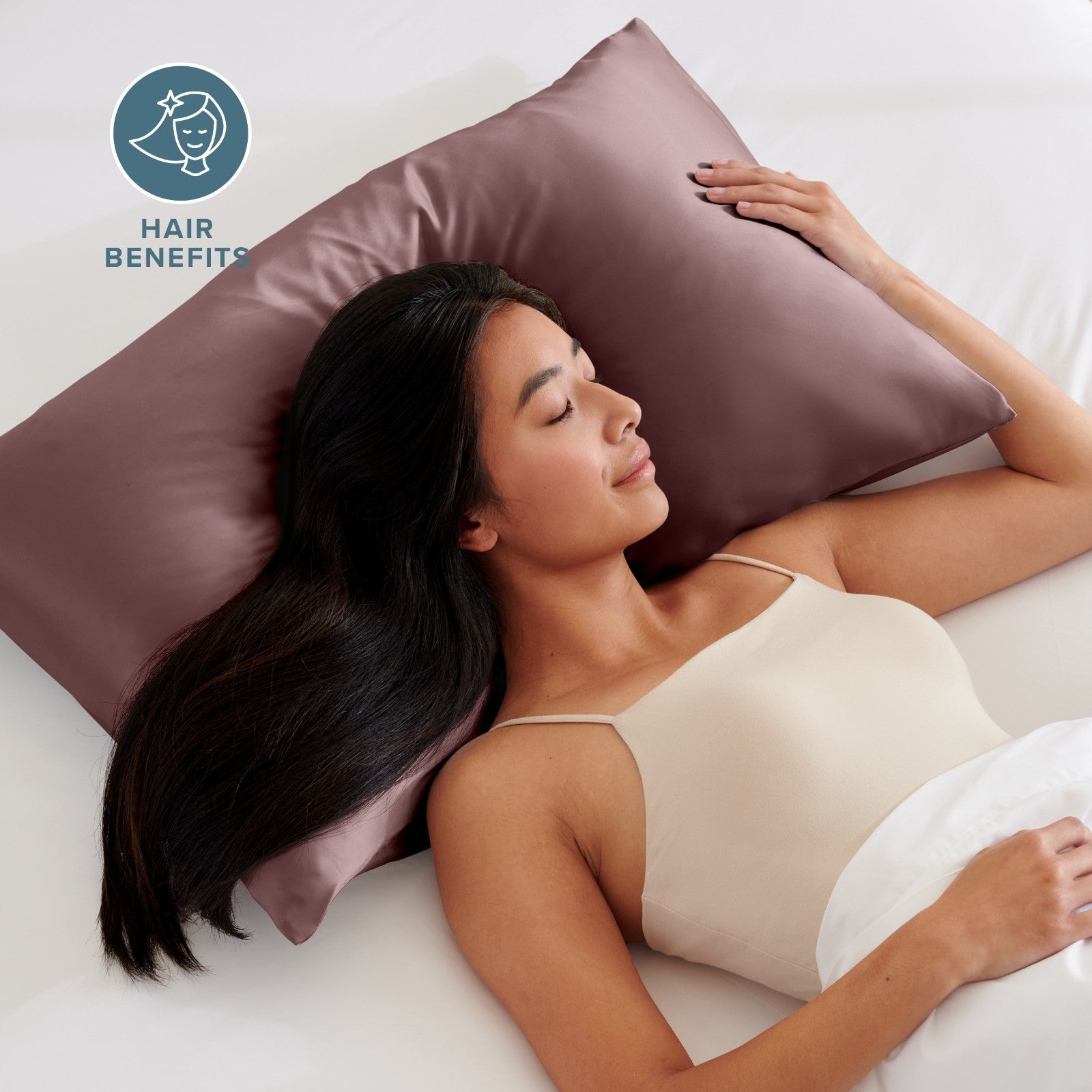 Bare Home Poly Satin Pillowcases for Hair and Skin - 2 Pack - Luxury Pillowcases