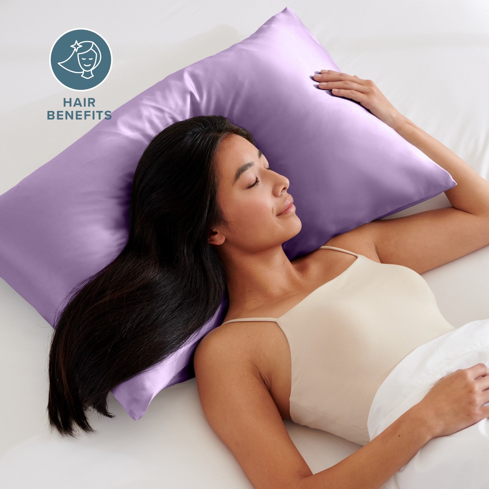 Bare Home Poly Satin Pillowcases for Hair and Skin - 2 Pack - Luxury Pillowcases