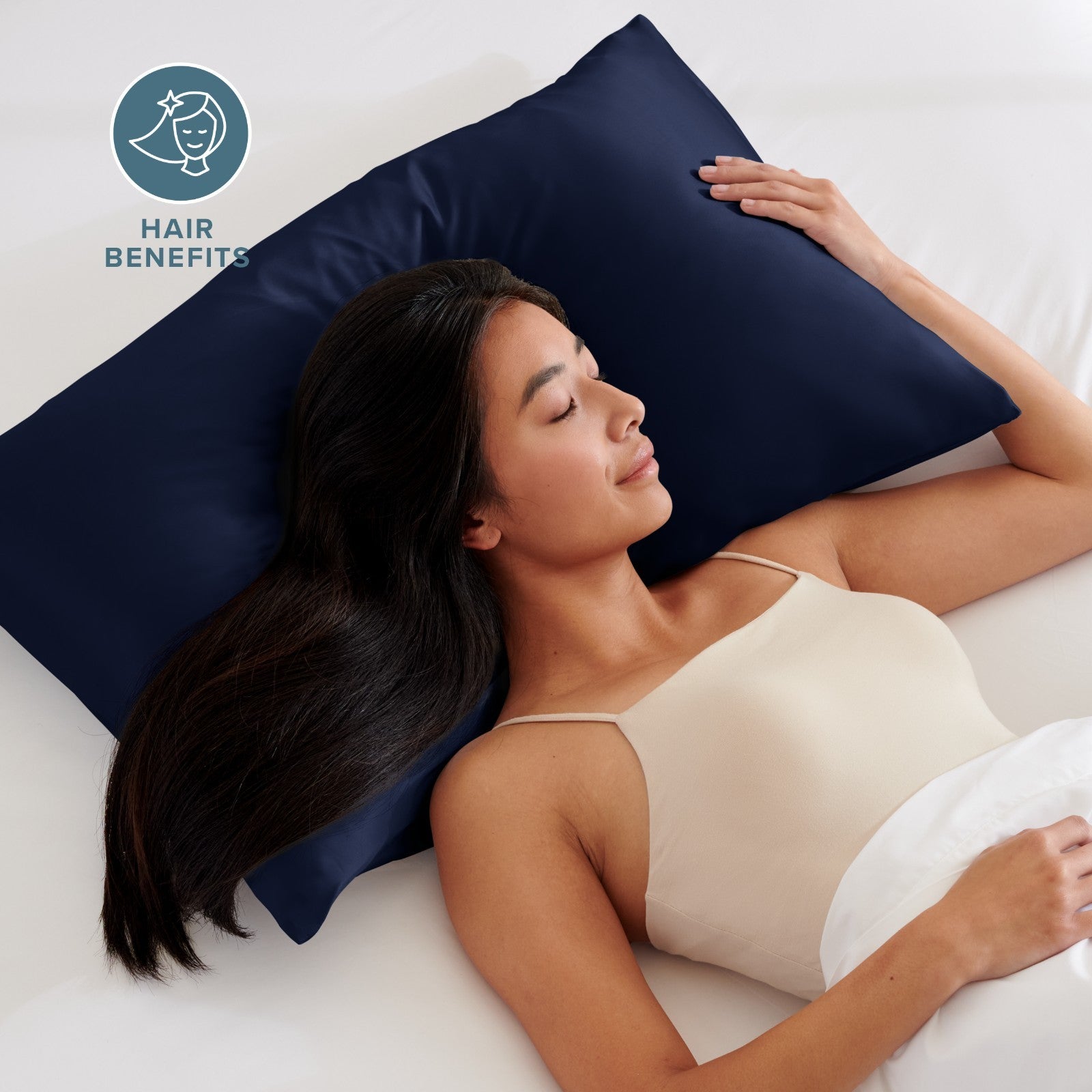 Bare Home Poly Satin Pillowcases for Hair and Skin - 2 Pack - Luxury Pillowcases
