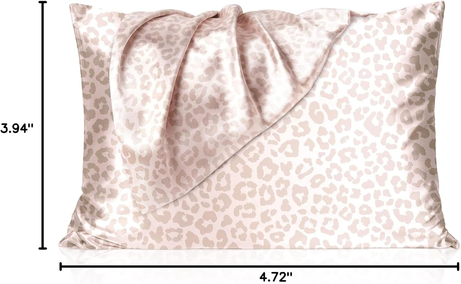 2 Pack Leopard Satin Pillowcase, Silk Pillow Cases for Hair and Skin with Zipper, Queen Pillow Cases Set of 2 for 20"X30", Exquisite Packaging for Women Men