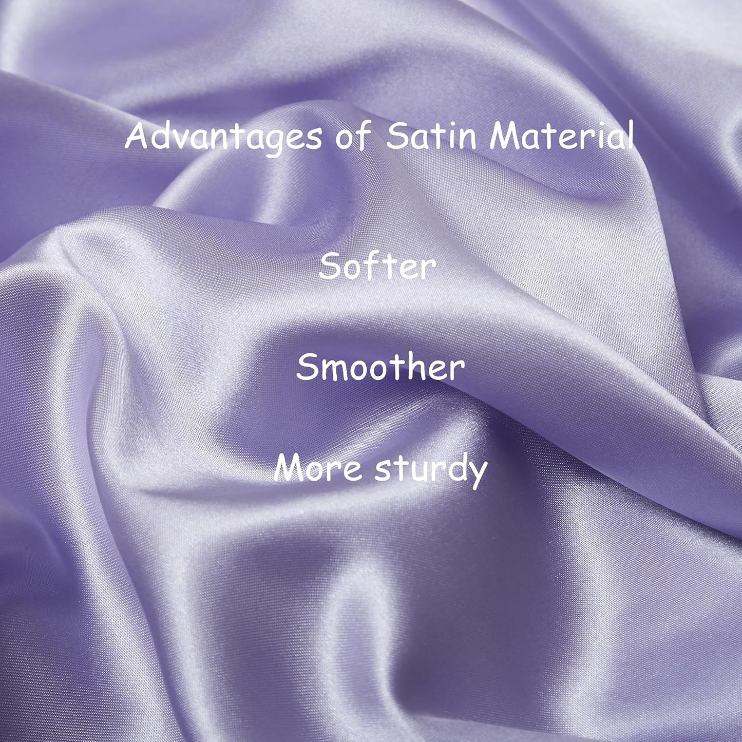 Satin Pillowcase for Hair and Skin, Vegan Silk Pillowcase Sleep Set-2 Purple Satin Pillowcases, 1 Eye Mask, 1 Scrunchie, Soft Silky Satin Pillow Cases Queen Size with Envelope Closure